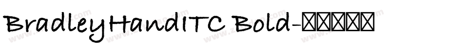 BradleyHandITC Bold字体转换